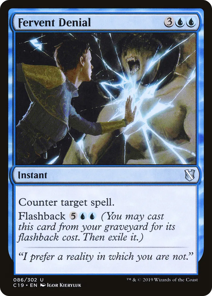 Fervent Denial — Commander 2019 — Magic: The Gathering