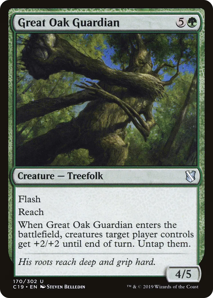 Great Oak Guardian — Commander 2019 — Magic: The Gathering
