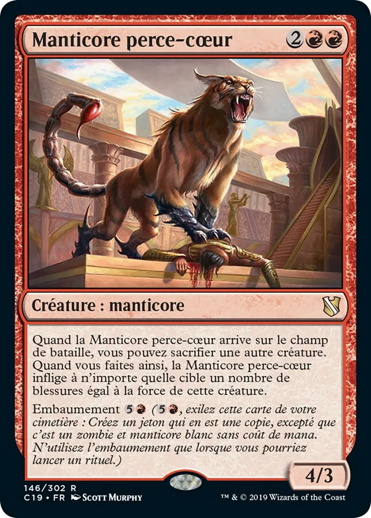Manticore perce-cœur — Commander 2019 — Magic: The Gathering