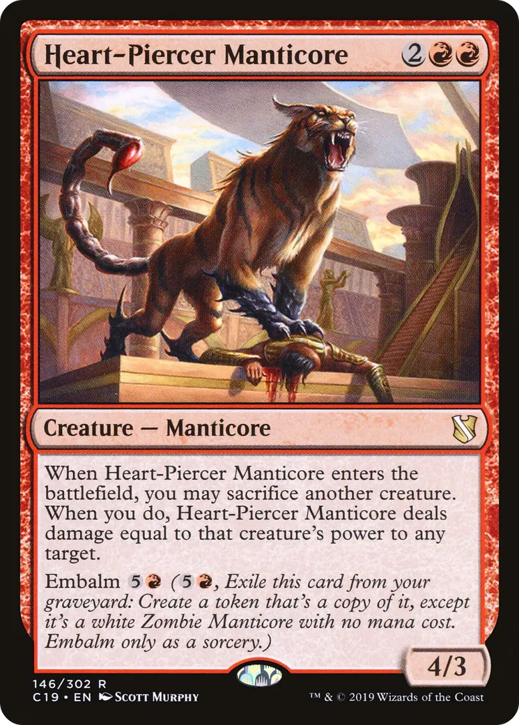 Heart-Piercer Manticore — Commander 2019 — Magic: The Gathering