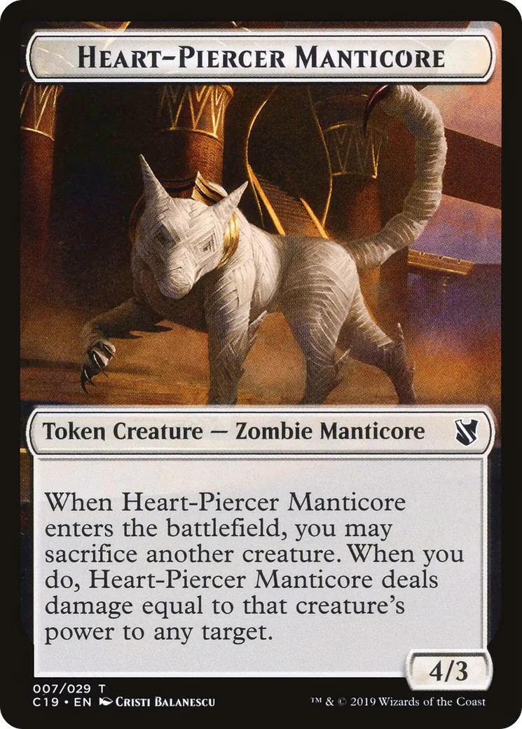 Heart-Piercer Manticore — Commander 2019 — Magic: The Gathering