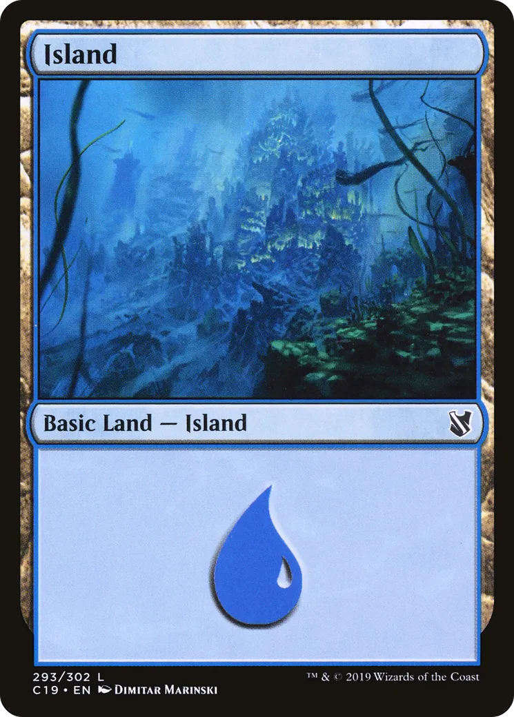 Island from Commander 2019 - Magic: The Gathering