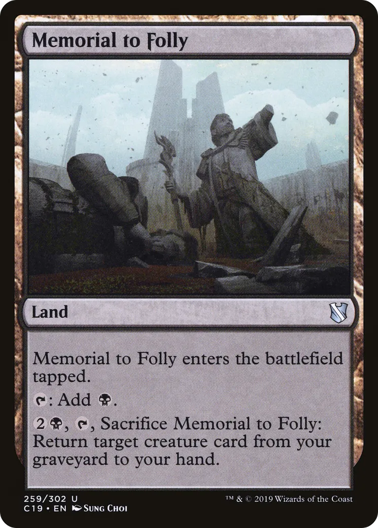 Memorial to Folly — Commander 2019 — Magic: The Gathering