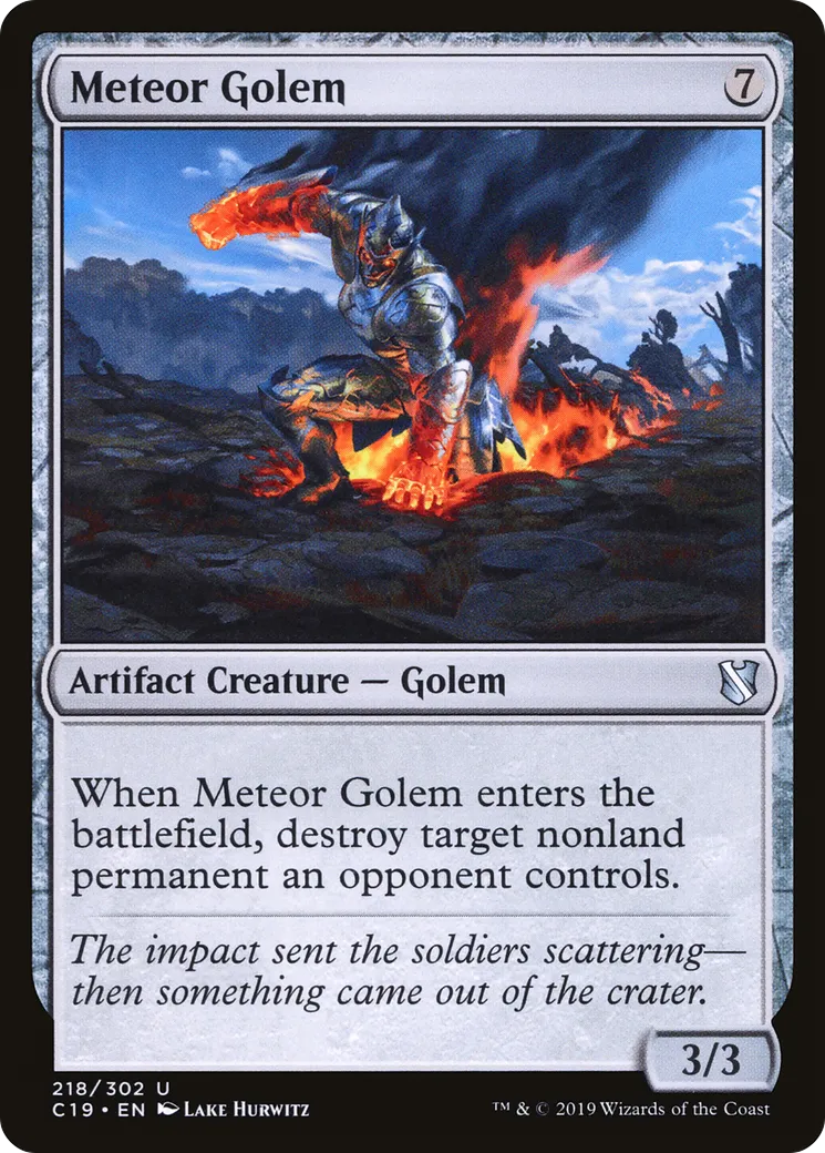 Meteor Golem — Commander 2019 — Magic: The Gathering