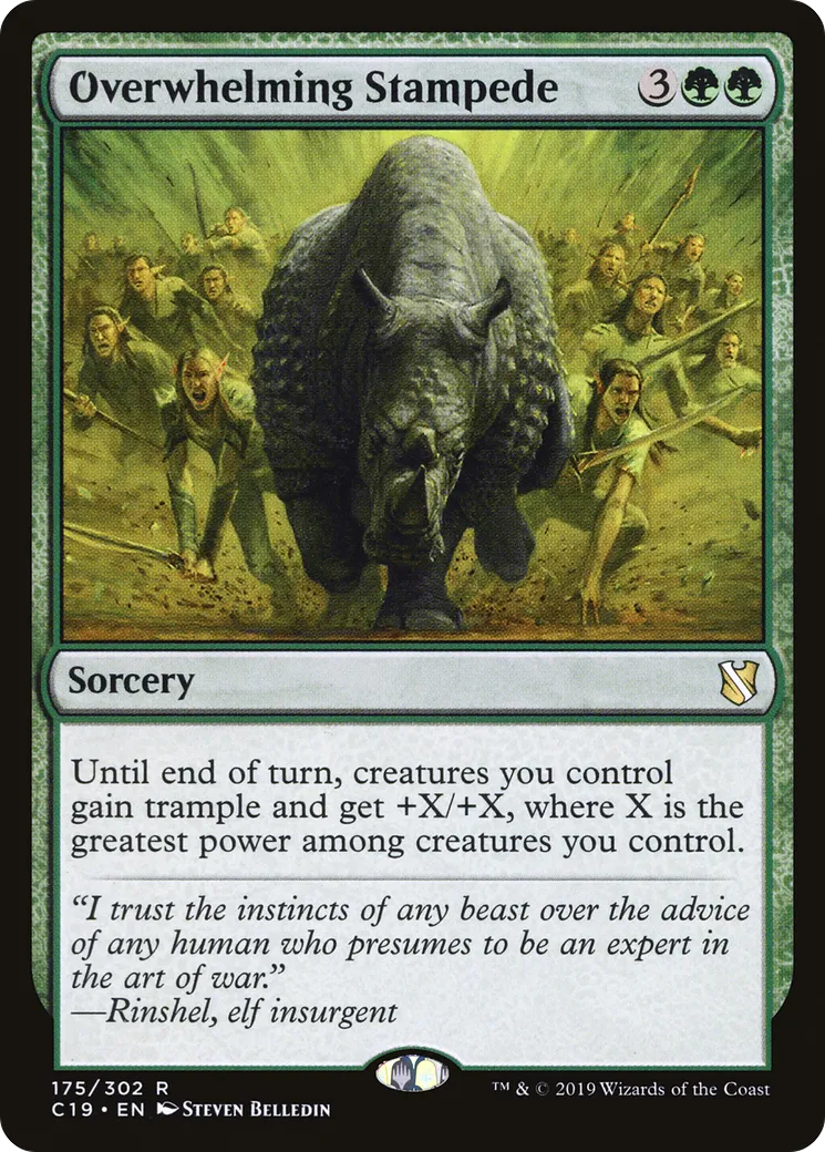 Overwhelming Stampede — Commander 2019 — Magic: The Gathering