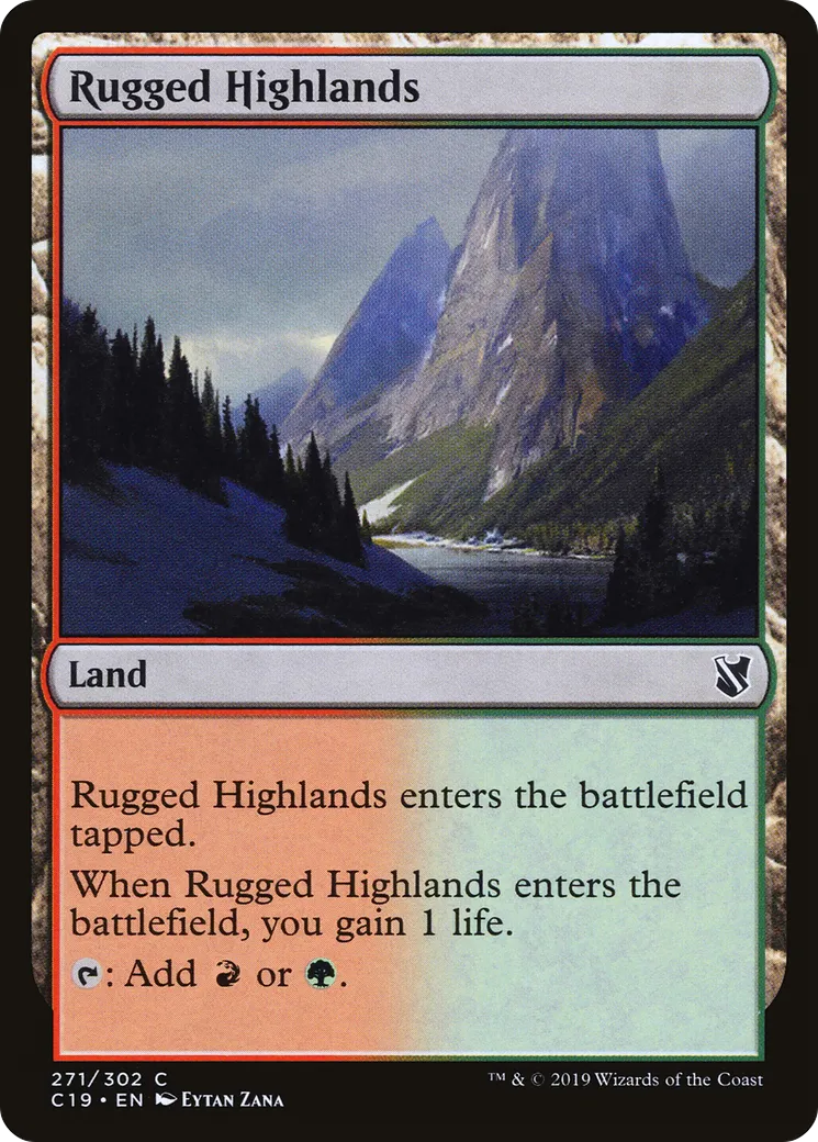 Rugged Highlands — Commander 2019 — Magic: The Gathering