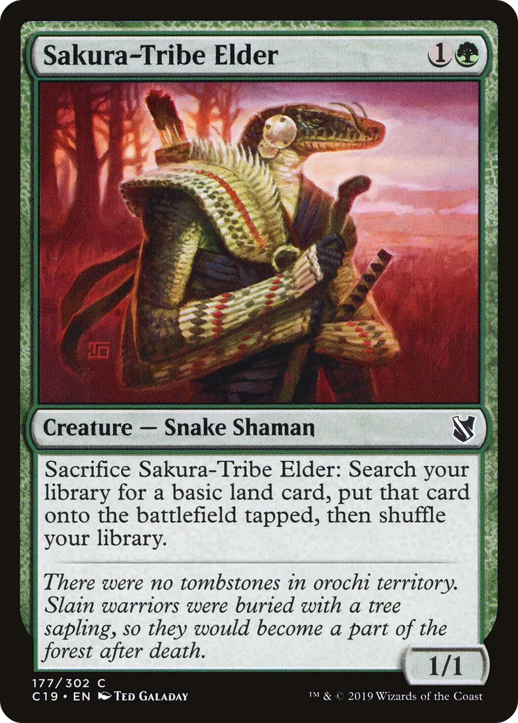 Sakura-Tribe Elder — Commander 2019 — Magic: The Gathering
