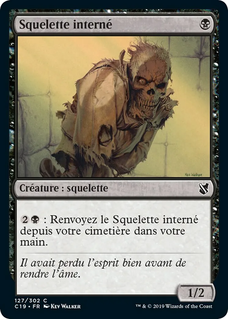 Squelette interné — Commander 2019 — Magic: The Gathering