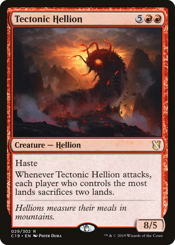 Tectonic Hellion from Commander 2019 - Magic: The Gathering