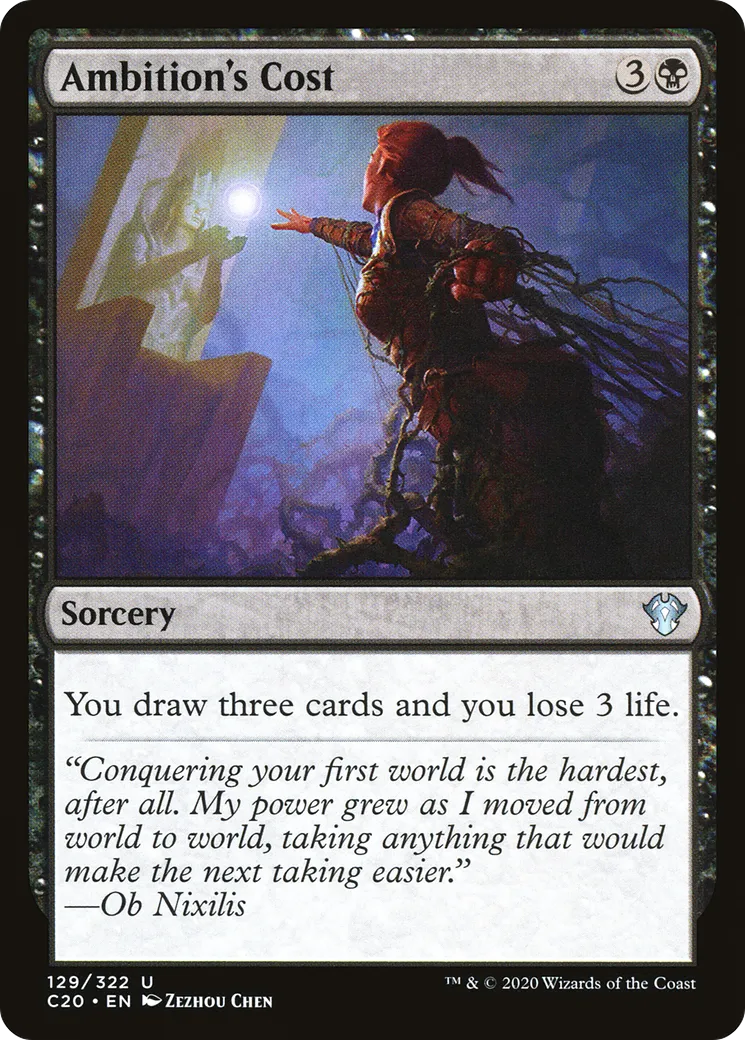 Ambition's Cost — Commander 2020 — Magic: The Gathering
