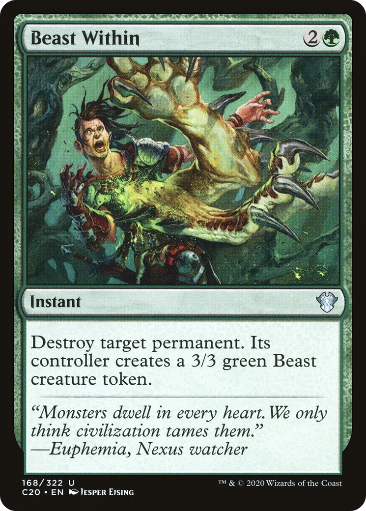 Beast Within from Commander 2020 - Magic: The Gathering