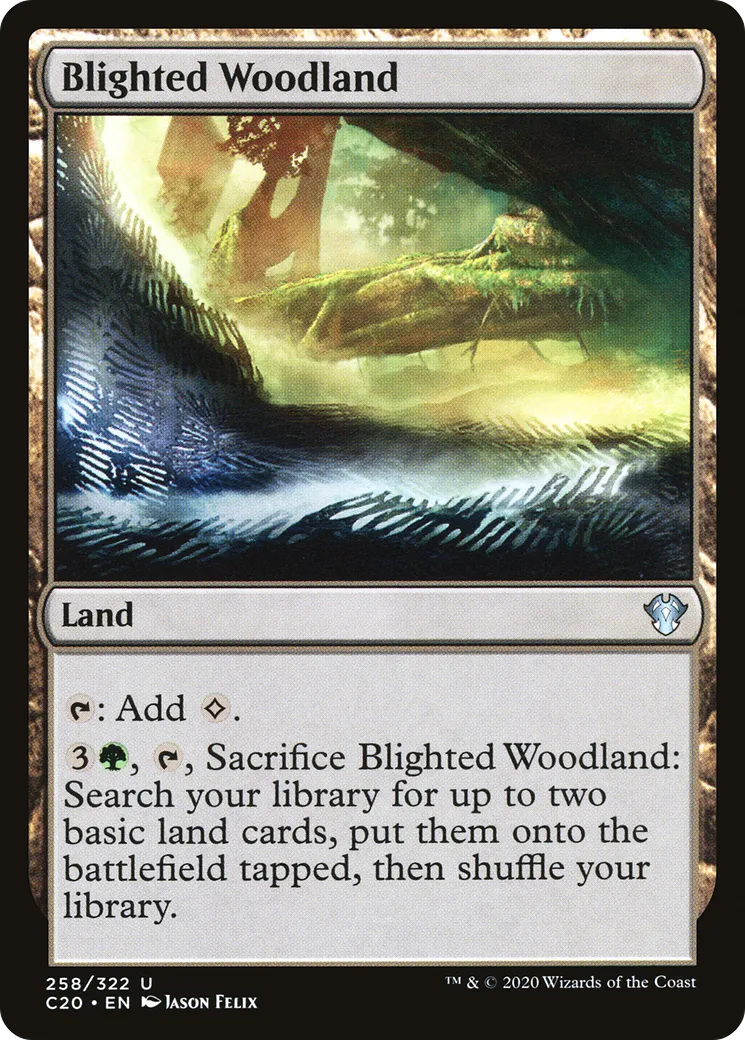 Blighted Woodland — Commander 2020 — Magic: The Gathering