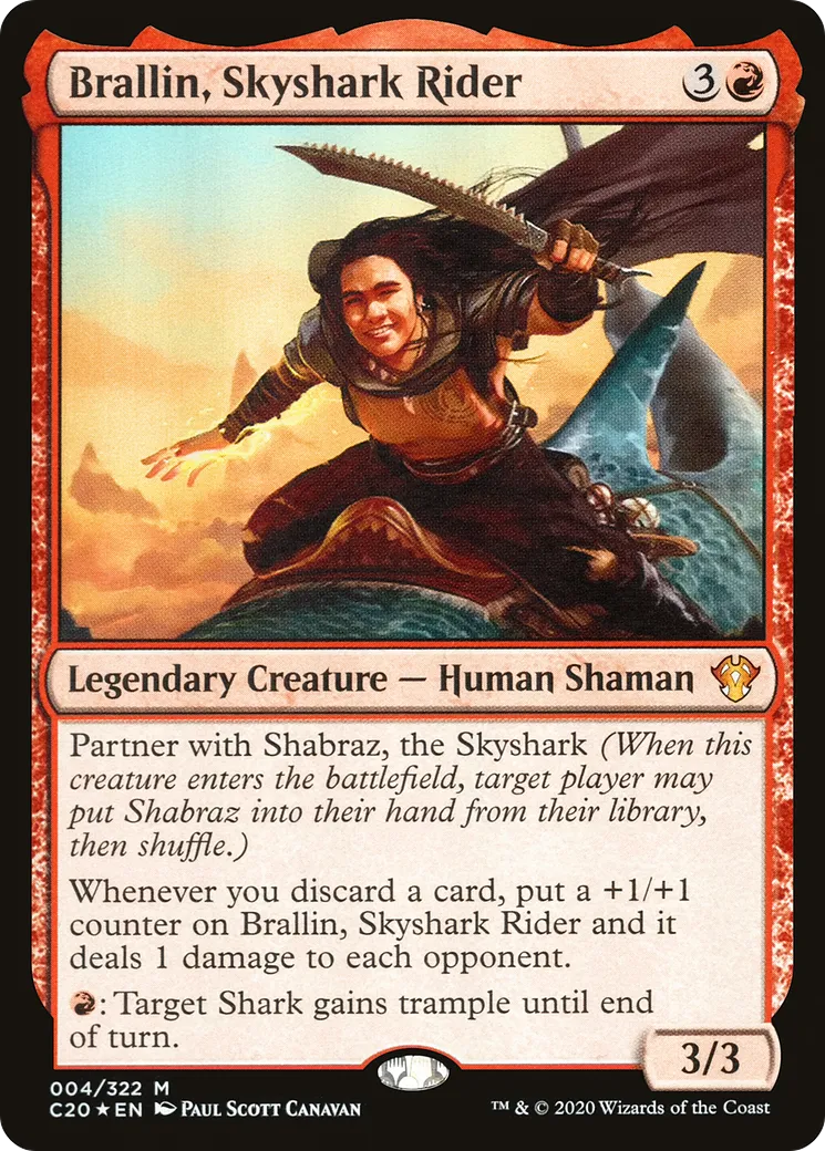 Brallin, Skyshark Rider — Commander 2020 — Magic: The Gathering
