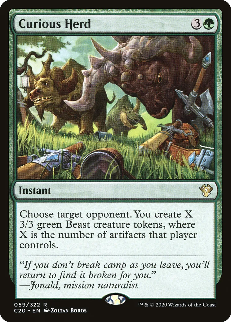 Troupeau curieux — Commander 2020 — Magic: The Gathering