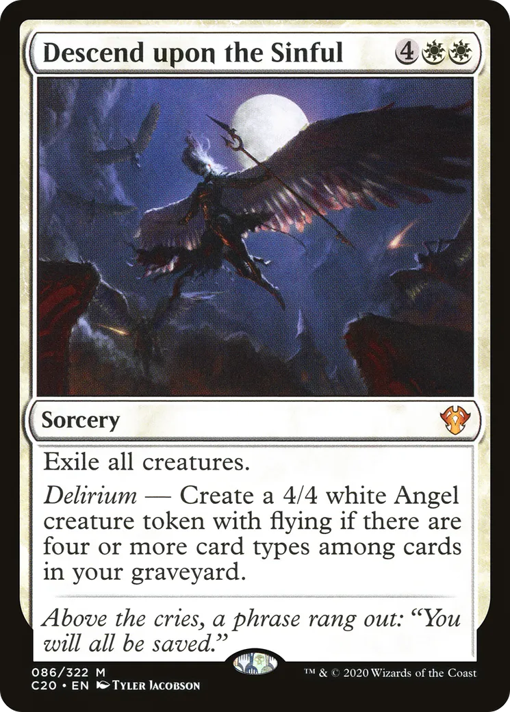 Descend upon the Sinful from Commander 2020 - Magic: The Gathering