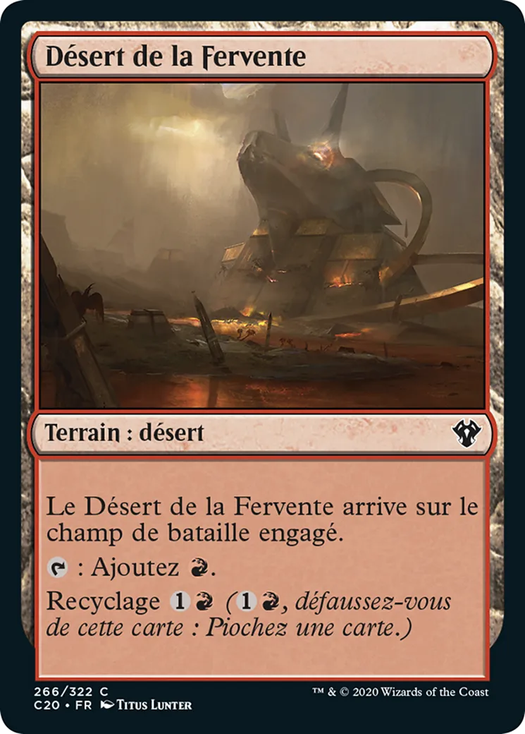 Désert de la Fervente — Commander 2020 — Magic: The Gathering