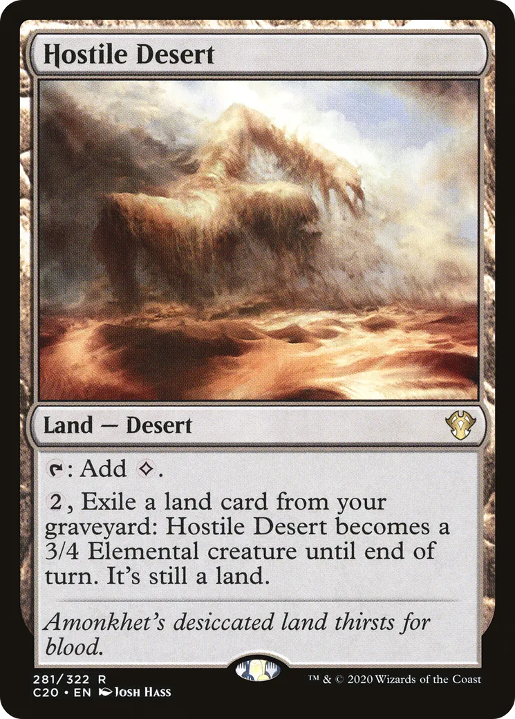 Hostile Desert — Commander 2020 — Magic: The Gathering