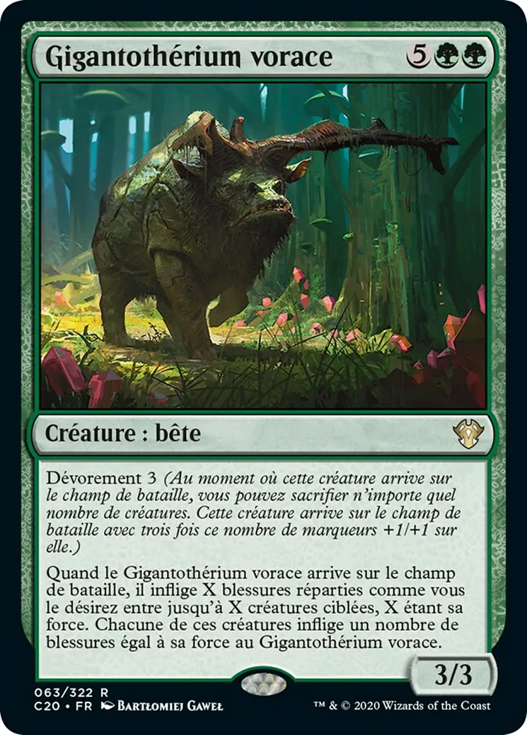 Gigantothérium vorace — Commander 2020 — Magic: The Gathering