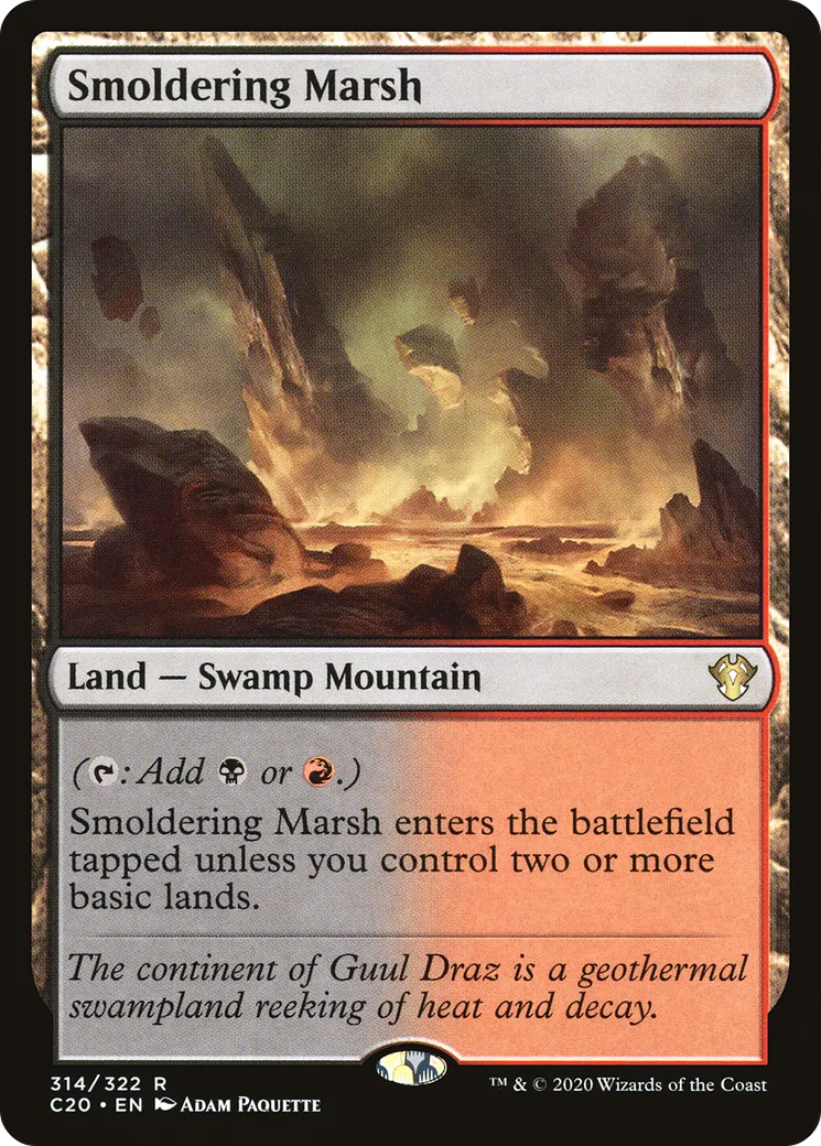 Smoldering Marsh — Commander 2020 — Magic: The Gathering