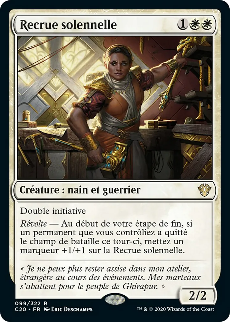 Recrue solennelle from Commander 2020 - Magic: The Gathering