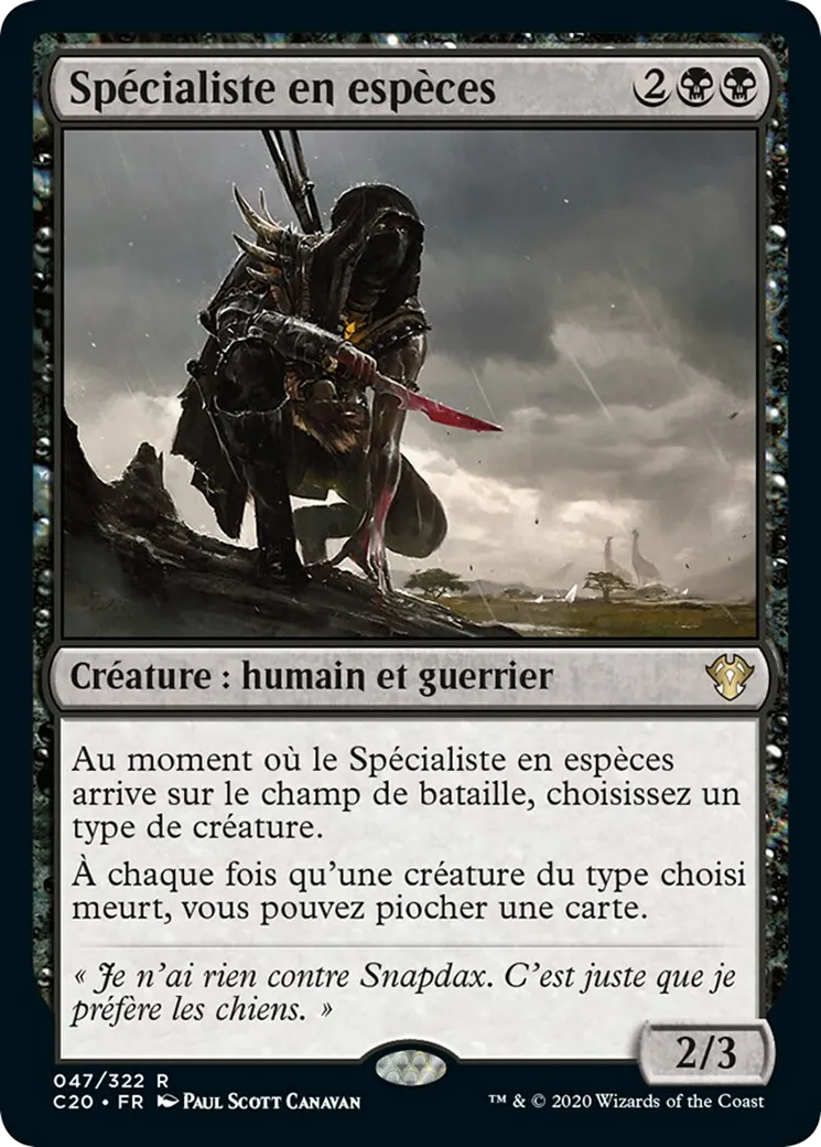 Spécialiste en espèces — Commander 2020 — Magic: The Gathering