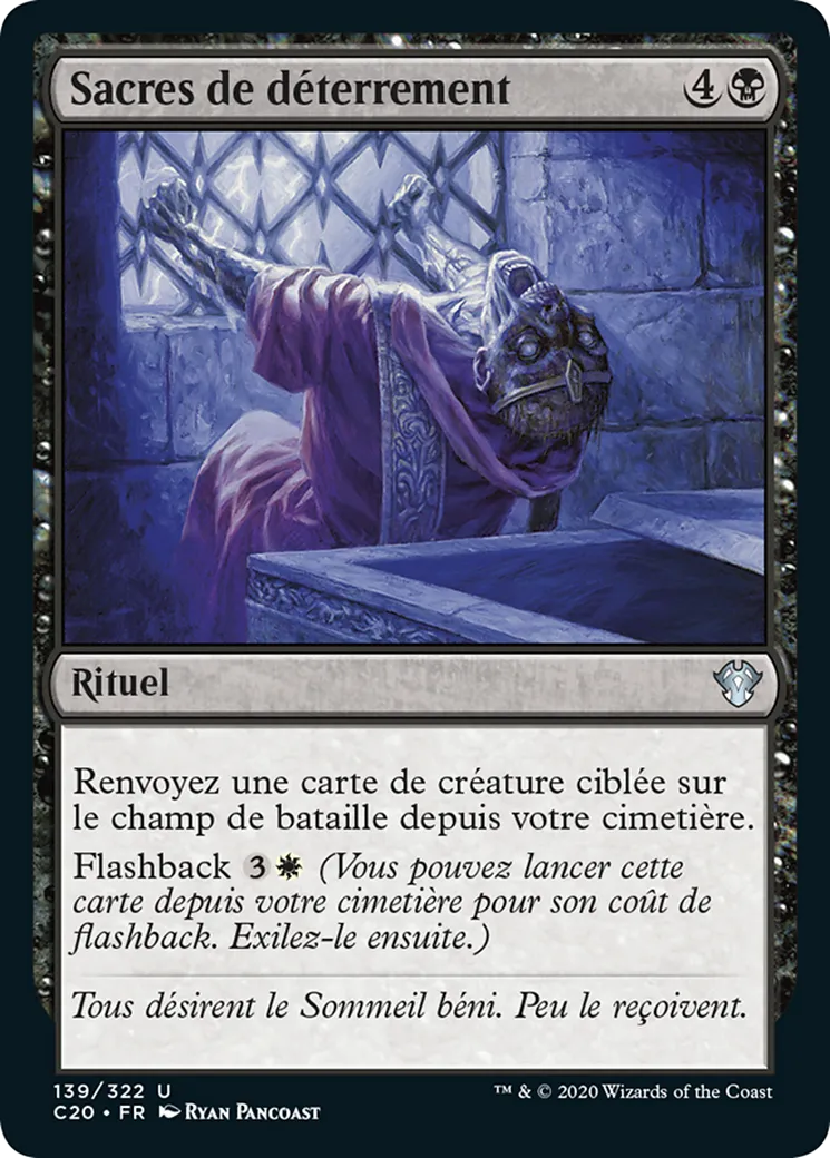 Sacres de déterrement — Commander 2020 — Magic: The Gathering
