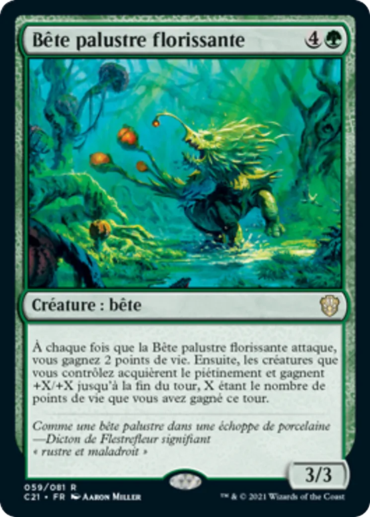Bête palustre florissante from Commander 2021 - Magic: The Gathering