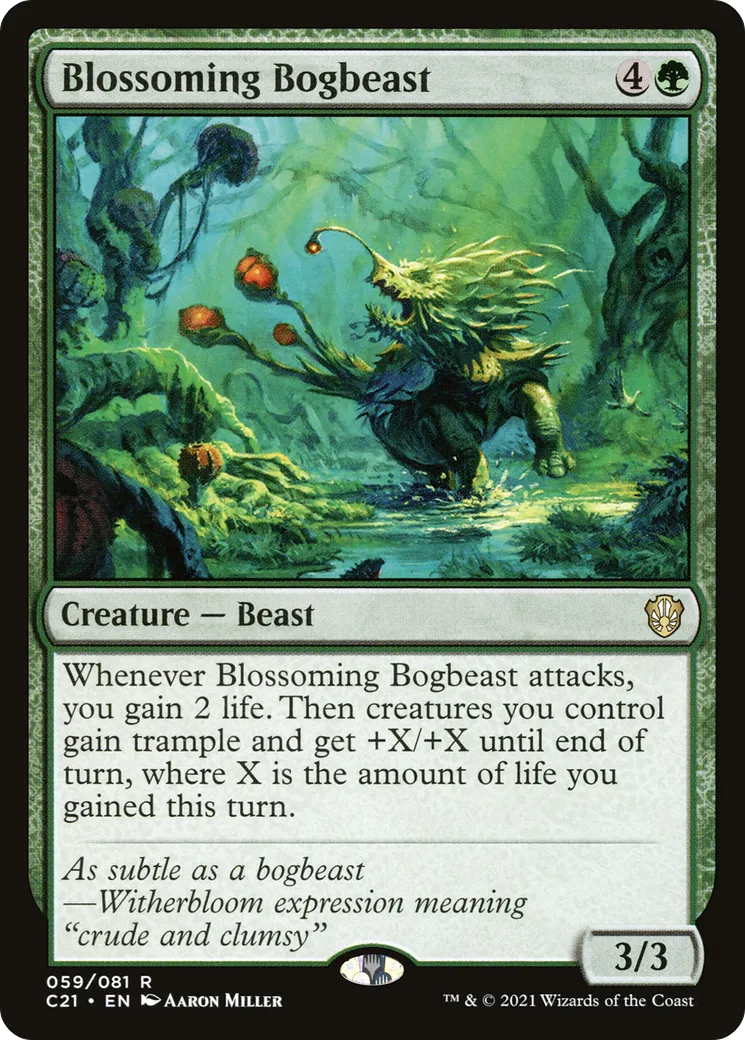 Blossoming Bogbeast — Commander 2021 — Magic: The Gathering