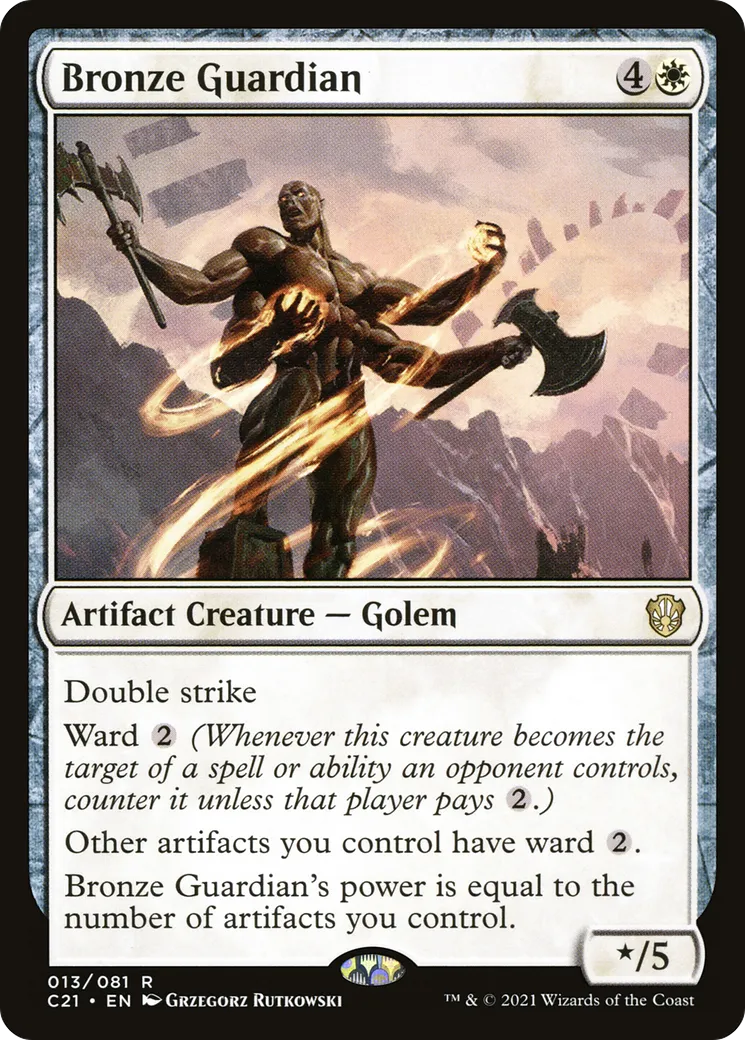 Bronze Guardian from Commander 2021 - Magic: The Gathering