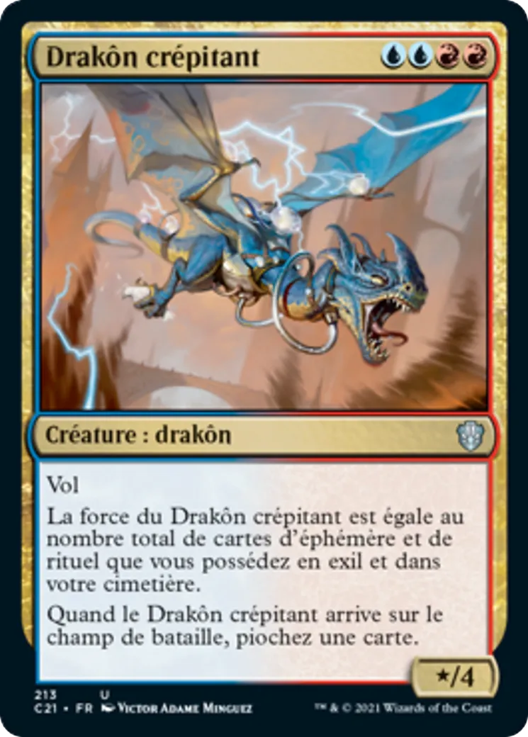 Drakôn crépitant from Commander 2021 - Magic: The Gathering