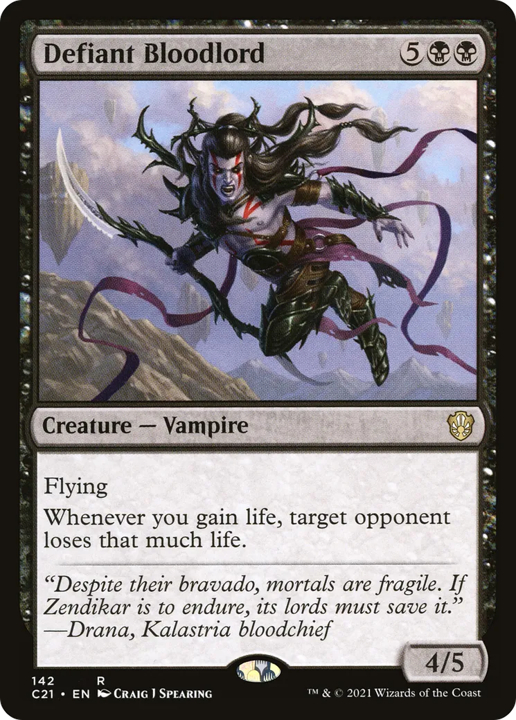 Defiant Bloodlord — Commander 2021 — Magic: The Gathering