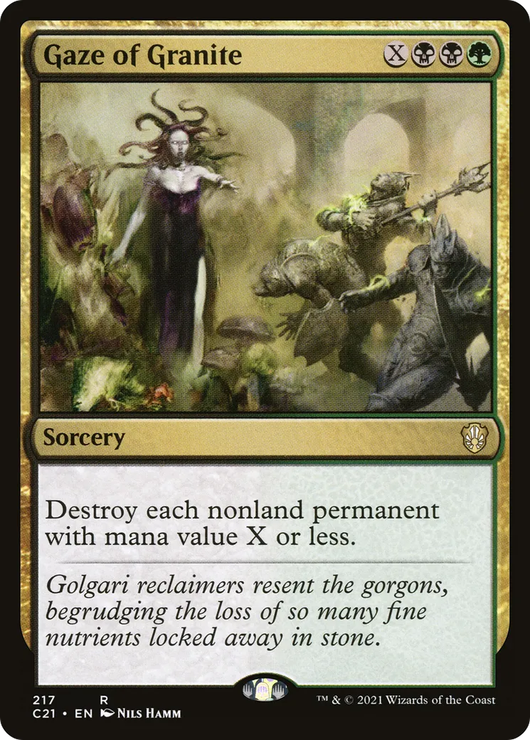 Gaze of Granite — Commander 2021 — Magic: The Gathering