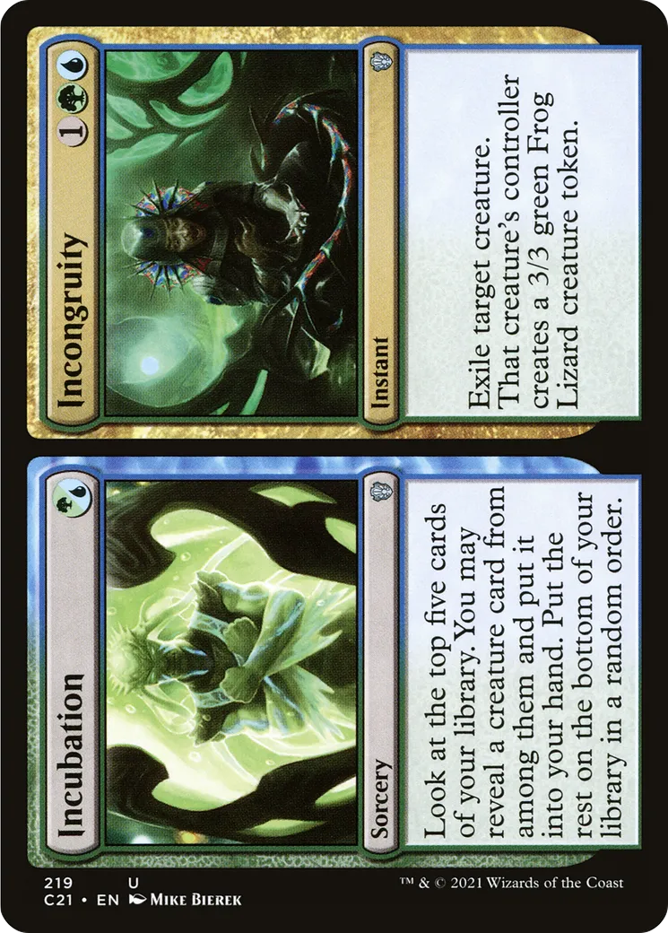 Incubation // Incongruité — Commander 2021 — Magic: The Gathering