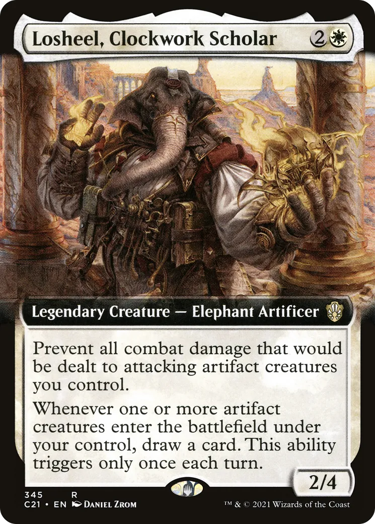 Losheel, Clockwork Scholar — Commander 2021 — Magic: The Gathering