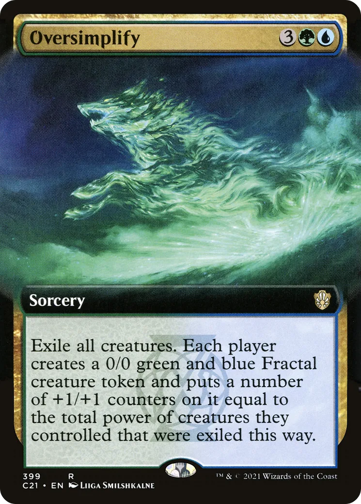 Oversimplify from Commander 2021 - Magic: The Gathering