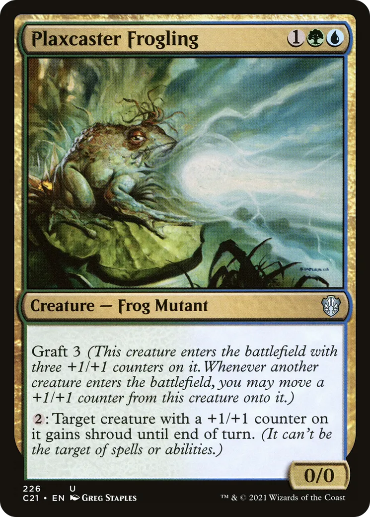 Plaxcaster Frogling from Commander 2021 - Magic: The Gathering