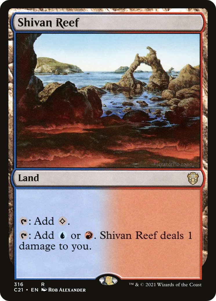 Shivan Reef from Commander 2021 - Magic: The Gathering