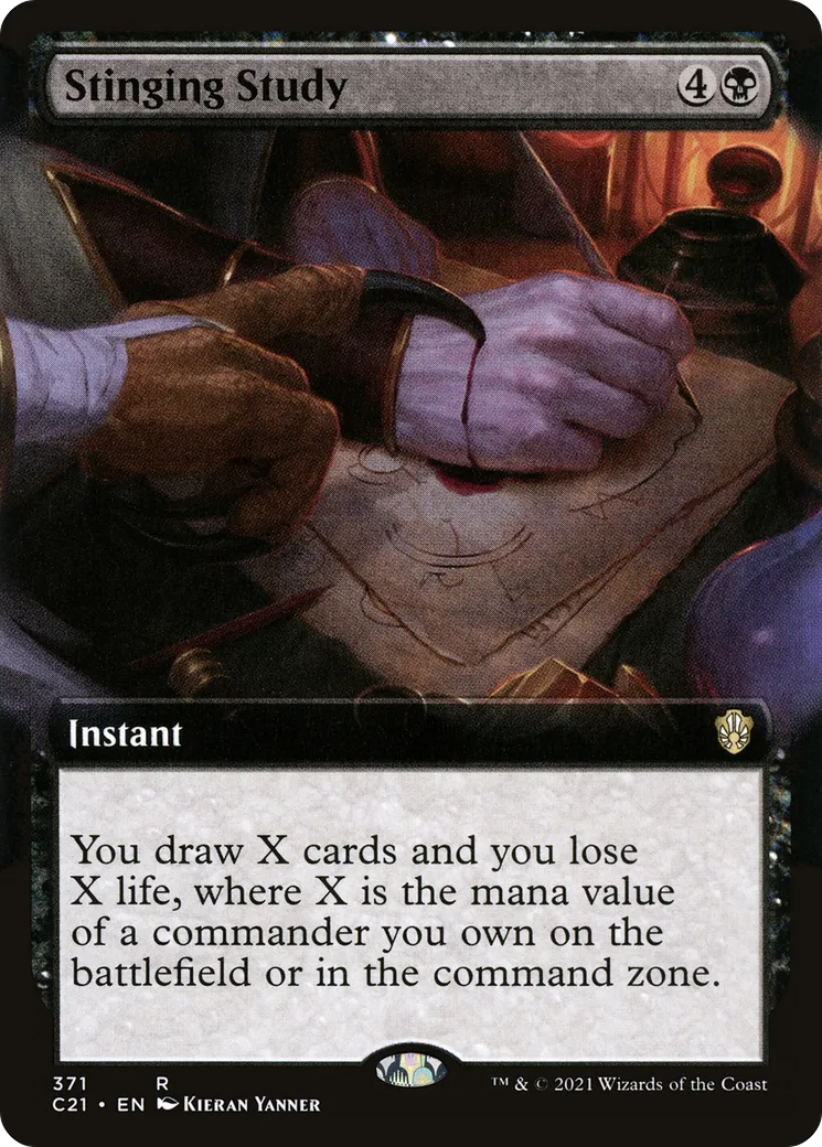 Stinging Study from Commander 2021 - Magic: The Gathering