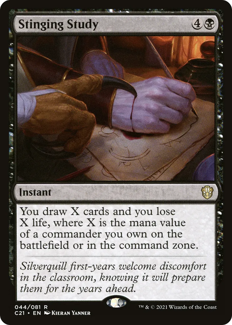 Stinging Study from Commander 2021 - Magic: The Gathering
