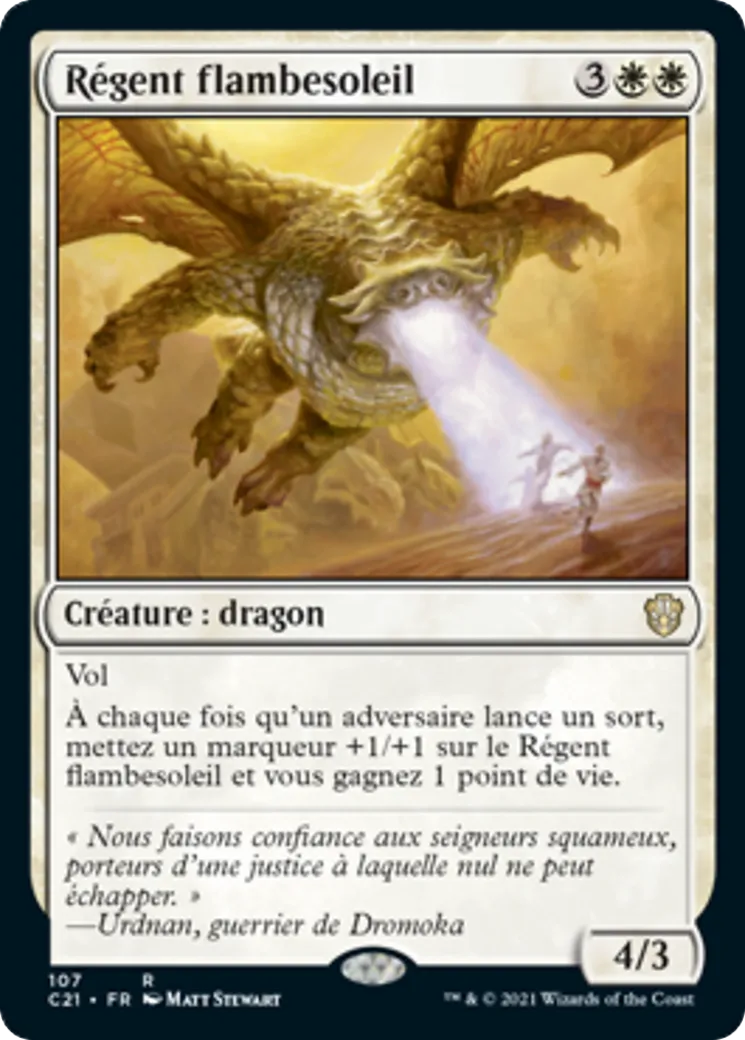 Régent flambesoleil — Commander 2021 — Magic: The Gathering