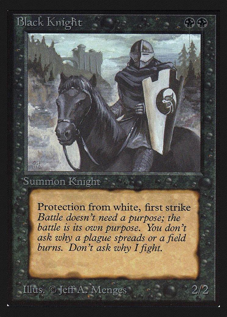 Black Knight — Collectors' Edition — Magic: The Gathering
