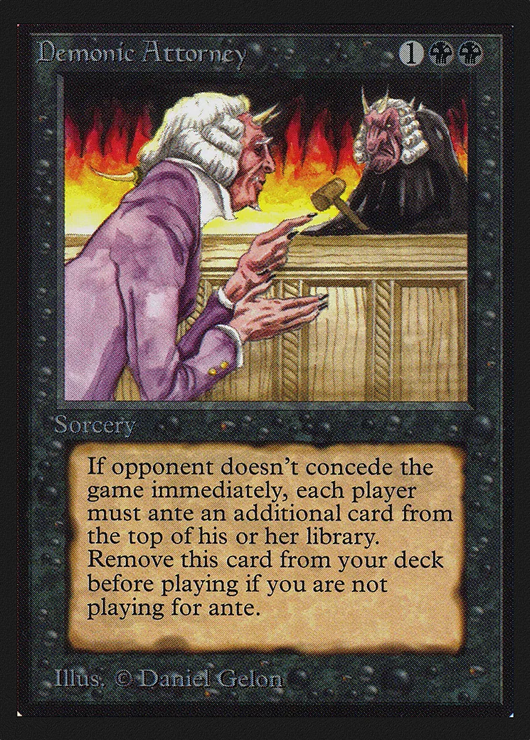 Demonic Attorney — Collectors' Edition — Magic: The Gathering
