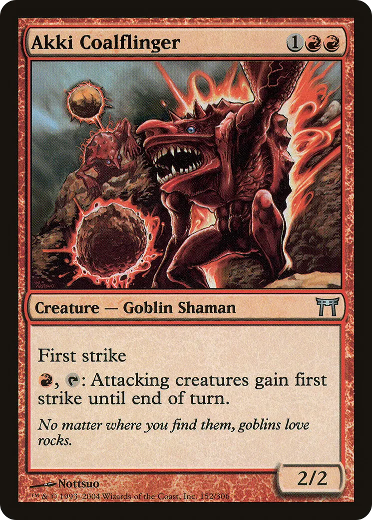 Akki lance-charbon — Champions of Kamigawa — Magic: The Gathering
