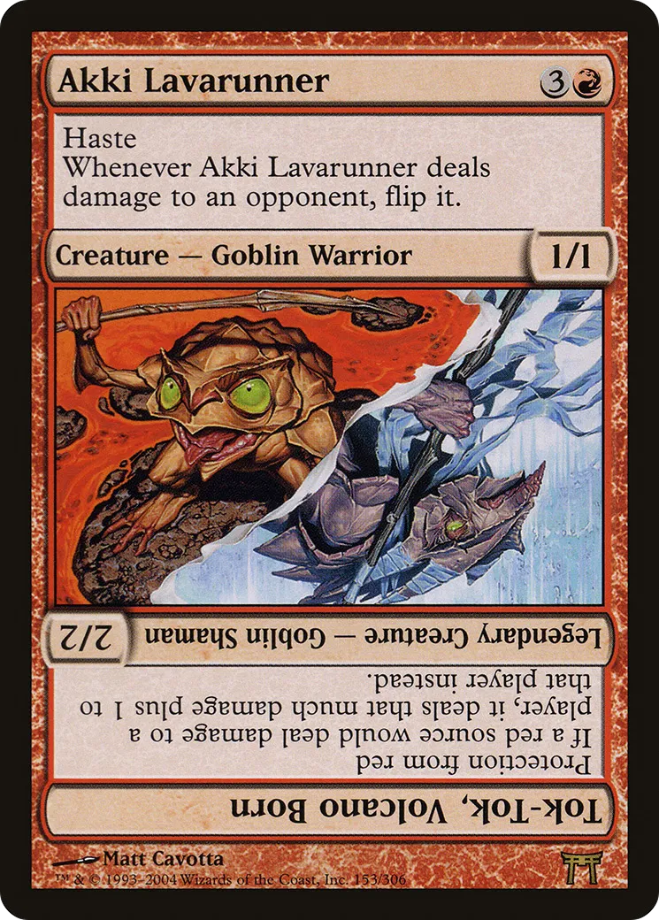 Akki Lavarunner // Tok-Tok, Volcano Born — Champions of Kamigawa — Magic: The Gathering