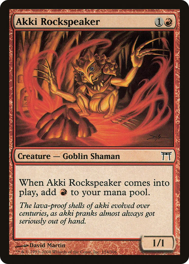 Akki Rockspeaker — Champions of Kamigawa — Magic: The Gathering