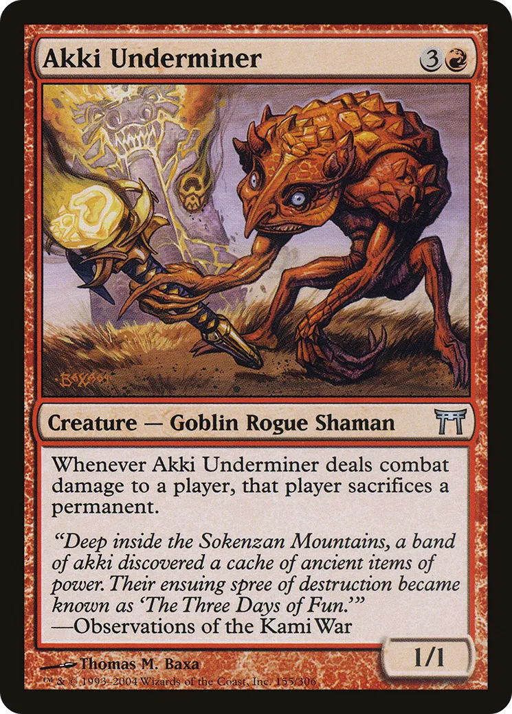 Akki Underminer — Champions of Kamigawa — Magic: The Gathering