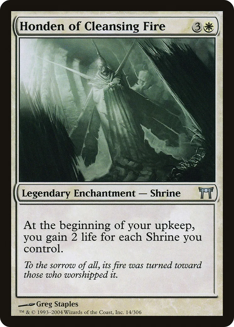 Honden of Cleansing Fire from Champions of Kamigawa - Magic: The Gathering