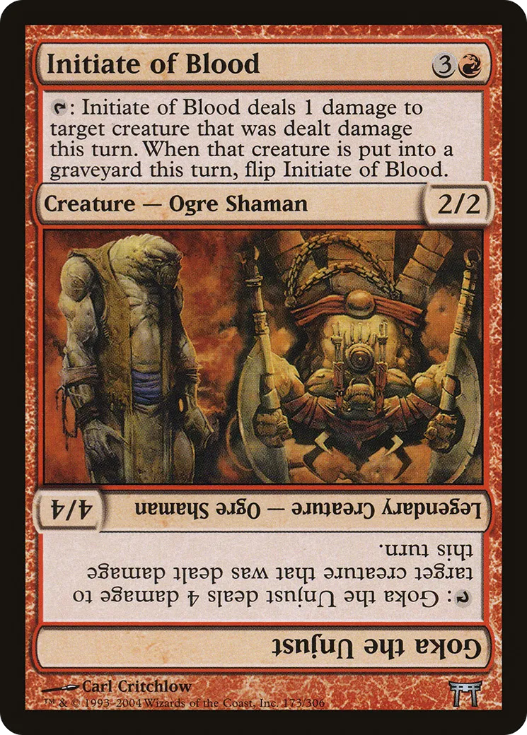 Initiate of Blood // Goka the Unjust — Champions of Kamigawa — Magic: The Gathering