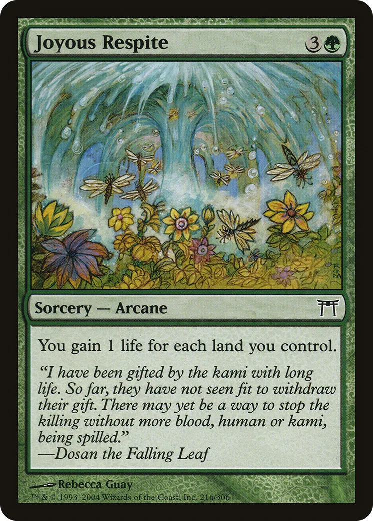 Joyous Respite — Champions of Kamigawa — Magic: The Gathering