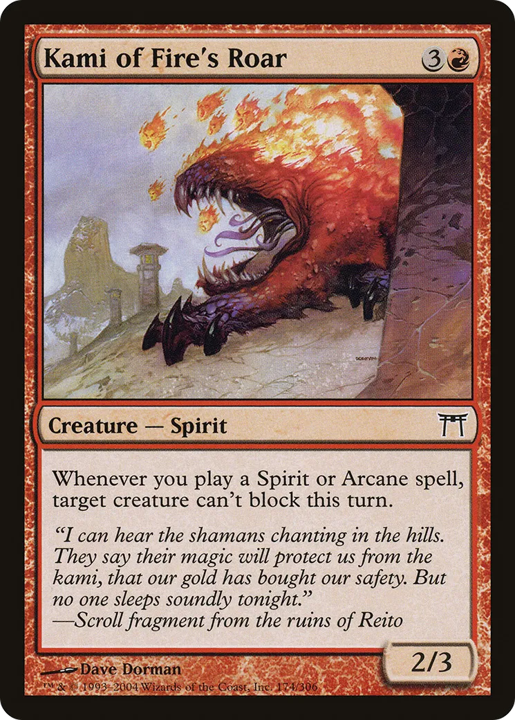 Kami of Fire's Roar — Champions of Kamigawa — Magic: The Gathering